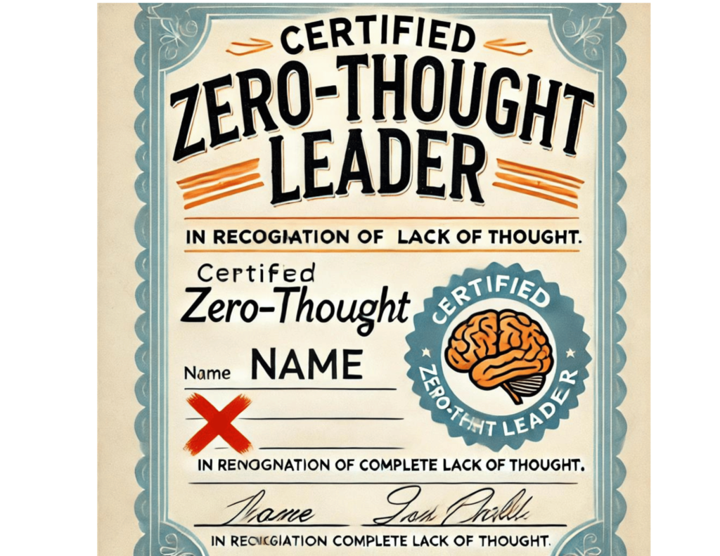 zero thought leader certified